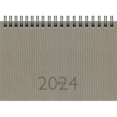rido/idé Weekly calendar model TM 17/contacter 2024, Desk Planner, 2 pages = 1 week landscape sheet size 8.7 x 15.3 cm, grey rido/idé Weekly calendar model TM 17/contacter 2024, Desk Planner, 2 pages = 1 week landscape sheet size 8.7 x 15.3 cm, grey
