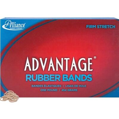 Alliance Rubber 26085 Advantage Rubber Bands Size #8, 1 lb Box Contains Approx. 5200 Bands (7/8" x 1/16", Natural Crepe) Alliance Rubber 26085 Advantage Rubber Bands Size #8, 1 lb Box Contains Approx. 5200 Bands (7/8" x 1/16", Natural Crepe)