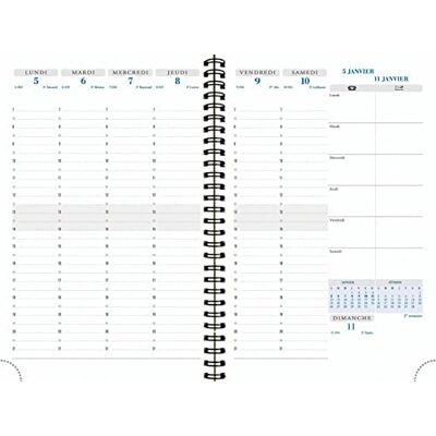 Exacompta 20822E Visual Horizons 20S Spiral Weekly Desk Diary Refill Black Card 15 x 21 cm January to December 2025 Exacompta 20822E Visual Horizons 20S Spiral Weekly Desk Diary Refill Black Card 15 x 21 cm January to December 2025