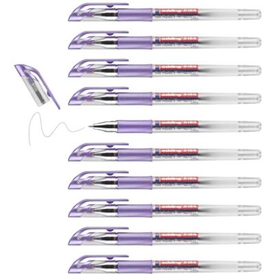 edding 2185 gel roller violet metallic box of 10-0.7 mm gel pen for writing, drawing, colouring mandalas, bullet journals glitter gel pen, colour gel pen edding 2185 gel roller violet metallic box of 10-0.7 mm gel pen for writing, drawing, colouring mandalas, bullet journals glitter gel pen, colour gel pen