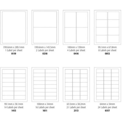 Blick Labels, White, 1 Per Sheet 100 Sheets, Rectangular, 199.6 x 289.1mm, 100 Labels, For Home, Office, Family, School Blick Labels, White, 1 Per Sheet 100 Sheets, Rectangular, 199.6 x 289.1mm, 100 Labels, For Home, Office, Family, School