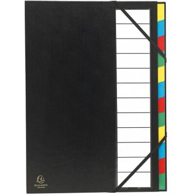 Exacompta Ref 55341E Harmonika Multipart File 235 x 335mm in Size, Suitable for Storing A4 Documents, 225gsm Genuine Pressboard, Expanding Spine, 12 Sections Black Exacompta Ref 55341E Harmonika Multipart File 235 x 335mm in Size, Suitable for Storing A4 Documents, 225gsm Genuine Pressboard, Expanding Spine, 12 Sections Black
