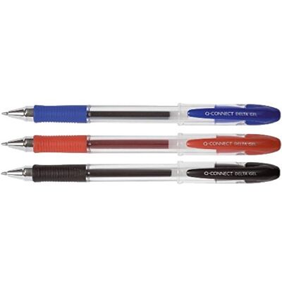 Q-Connect Quick Dry Gel Pen KF00680 Red, Pack of 12 Q-Connect Quick Dry Gel Pen KF00680 Red, Pack of 12