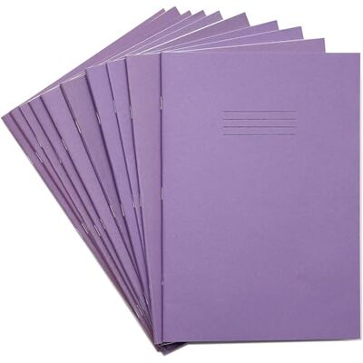 Rhino A4 Exercise Books, 7mm Squared, 80-Page / 10-Pack, Purple Rhino A4 Exercise Books, 7mm Squared, 80-Page / 10-Pack, Purple