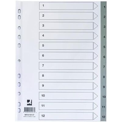 Q-Connect Separators KF01917 Cardboard Q-Connect Separators KF01917 Cardboard