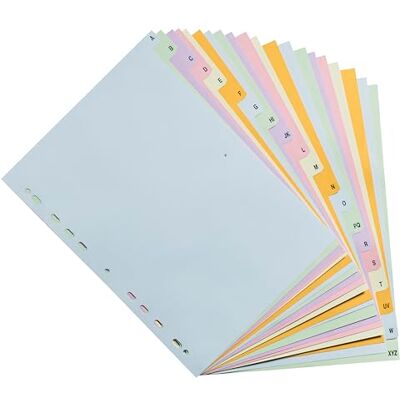 Exacompta 20 dividers pastel card Forever 20 alphabetical tabs Exacompta 20 dividers pastel card Forever 20 alphabetical tabs