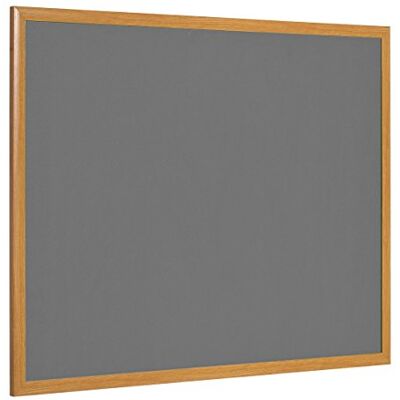 Bi-Office Earth Prime Felt Notice Board, Grey Felt Surface, MDF Frame with Oak Finish, 1200 x 900 mm Bi-Office Earth Prime Felt Notice Board, Grey Felt Surface, MDF Frame with Oak Finish, 1200 x 900 mm
