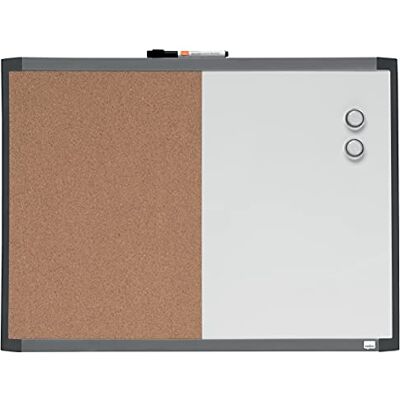 Nobo Magnetic Whiteboard and Cork Notice Board, 585 x 430 mm Nobo Magnetic Whiteboard and Cork Notice Board, 585 x 430 mm