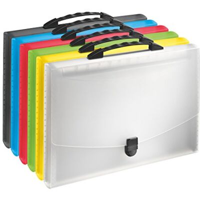Leitz Esselte Vivida Translucent Gusset 624028 Valisettes 6 Assorted Leitz Esselte Vivida Translucent Gusset 624028 Valisettes 6 Assorted