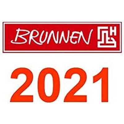 BRUNNEN 1077460061 Desk Calendar/Landscape Appointment Book Model 774, 2 Pages = 1 Week, 326 x 102 mm, Balacron Cover Printed Black, Calendar 2021, Wire-O Binding BRUNNEN 1077460061 Desk Calendar/Landscape Appointment Book Model 774, 2 Pages = 1 Week, 326 x 102 mm, Balacron Cover Printed Black, Calendar 2021, Wire-O Binding