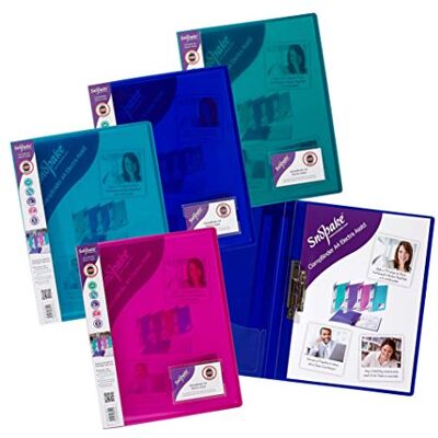 Snopake 12790 A4 Clamp Binder with 100 Sheet Capacity Electra Assorted (Pack of 10) Snopake 12790 A4 Clamp Binder with 100 Sheet Capacity Electra Assorted (Pack of 10)