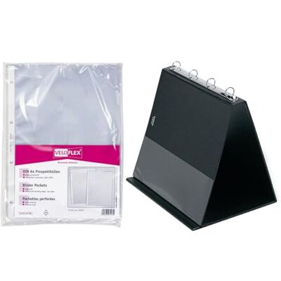 VELOFLEX Table Flipchart DIN A4 with 4-Ring Mechanism, 20 Pockets VELOFLEX Table Flipchart DIN A4 with 4-Ring Mechanism, 20 Pockets