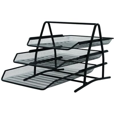 Q-Connect 3 Tier Letter Tray Black Q-Connect 3 Tier Letter Tray Black