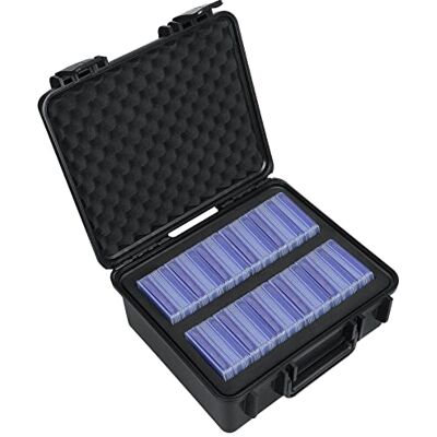 WPGEAR Waterproof Toploader Storage Box for 3" x 4" 35PT Rigid Card Holder, Trading Card Case Holds 300 Toploaders, Fit Sport Card with ONE Touch Magnetic Card Holder WPGEAR Waterproof Toploader Storage Box for 3" x 4" 35PT Rigid Card Holder, Trading Card Case Holds 300 Toploaders, Fit Sport Card with ONE Touch Magnetic Card Holder