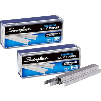Swingline Staples, 2 Pack, S.F. 4, Premium for Desktop Staplers, 1/4" Length, 210/Strip, 5000/Box (35450) Swingline Staples, 2 Pack, S.F. 4, Premium for Desktop Staplers, 1/4" Length, 210/Strip, 5000/Box (35450)