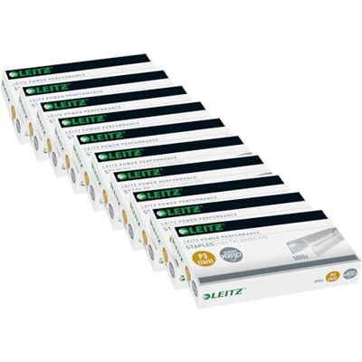 Leitz Power Performance Staples P3 (26/6), 10 x 5000 Pieces, Galvanised, 55721000 Leitz Power Performance Staples P3 (26/6), 10 x 5000 Pieces, Galvanised, 55721000