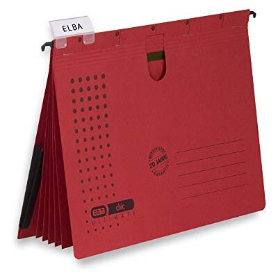 Elba Chic Multi Suspension File for A4 Cardboard Red Pack of 5 Elba Chic Multi Suspension File for A4 Cardboard Red Pack of 5