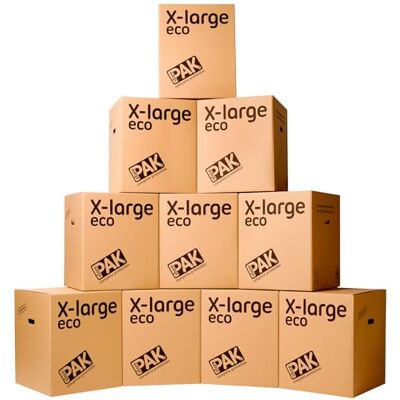 StorePAK Eco Boxes with Carry Handles Suitable for Storage, Shipping, Packing & Moving House 116 Litres H 55cm x W 46cm x D 46cm 100% Recycled & Recyclable X-Large Pack of 10 StorePAK Eco Boxes with Carry Handles Suitable for Storage, Shipping, Packing & Moving House 116 Litres H 55cm x W 46cm x D 46cm 100% Recycled & Recyclable X-Large Pack of 10