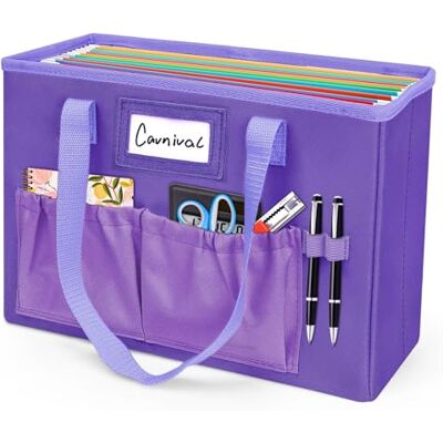 abcxgood Desktop File Organizer Box,Collapsible Hanging Filing Box,Home Office Document Storage Organizer with Front Pocket and Handles, Letter Size Folder. (Purple) abcxgood Desktop File Organizer Box,Collapsible Hanging Filing Box,Home Office Document Storage Organizer with Front Pocket and Handles, Letter Size Folder. (Purple)