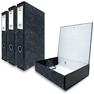 Q-Connect Box File Foolscap Cloud (Pack of 10), Black Q-Connect Box File Foolscap Cloud (Pack of 10), Black