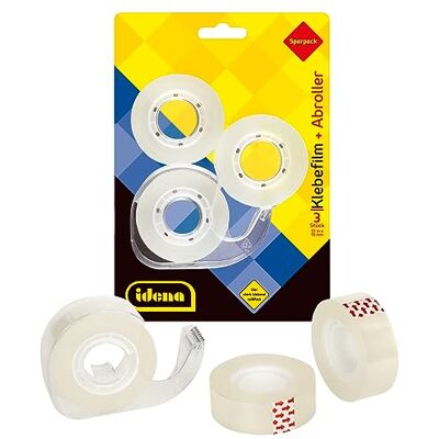 Idena 630079 33 m x 19 mm Set of 3 in 1 Tape Dispenser Idena 630079 33 m x 19 mm Set of 3 in 1 Tape Dispenser