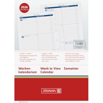 BRUNNEN Weekly Calendar Business 2026 A5 BRUNNEN Weekly Calendar Business 2026 A5
