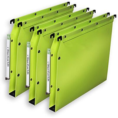 Elba Ultimate Polypropylene Suspension Files for Cabinet Opaque 30 mm Base Pack of 10 Green Elba Ultimate Polypropylene Suspension Files for Cabinet Opaque 30 mm Base Pack of 10 Green