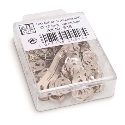 H Dupont DUS0959C Box of 100 3-Point Pins 3 Spikes Tools for Web Tensioning Practical and Easy Silk Painting Accessories Manufactured in Germany H Dupont DUS0959C Box of 100 3-Point Pins 3 Spikes Tools for Web Tensioning Practical and Easy Silk Painting Accessories Manufactured in Germany