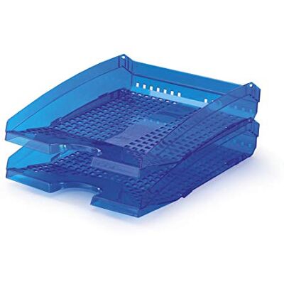 Durable 1701626540 Letter Trays (Trend, for DIN A4 to C4 format, Stackable) 6-Piece, Blue Transparent Durable 1701626540 Letter Trays (Trend, for DIN A4 to C4 format, Stackable) 6-Piece, Blue Transparent