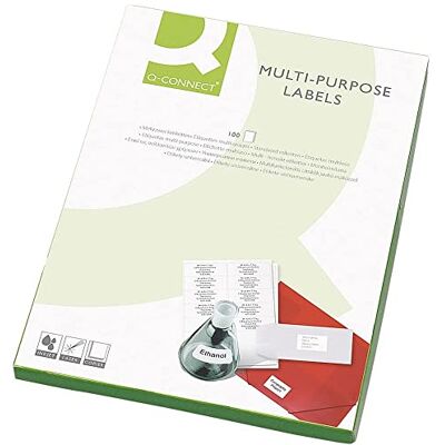 Q-Connect Multipurpose Labels 99.1x42.3mm 12 Per Sheet White (Pack of 1200) Q-Connect Multipurpose Labels 99.1x42.3mm 12 Per Sheet White (Pack of 1200)