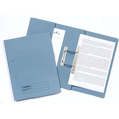 Exacompta Ref 211/6000Z Guildhall Pocket Spiral File, 420gsm Heavyweight Manilla, Holds A4 & Foolscap Documents, Left Hand Pocket, Blue Angel Certified Blue, Pack of 25 Exacompta Ref 211/6000Z Guildhall Pocket Spiral File, 420gsm Heavyweight Manilla, Holds A4 & Foolscap Documents, Left Hand Pocket, Blue Angel Certified Blue, Pack of 25