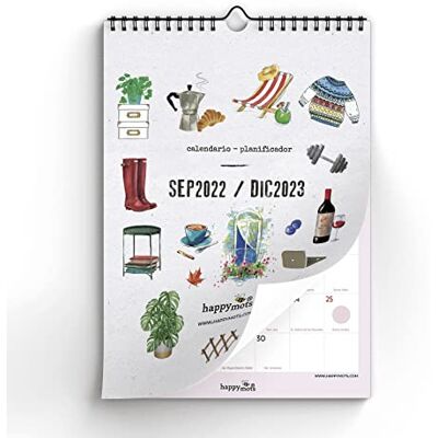 HappyMots Calendar 2022 / 2023 16 Months from SEP2022 to DIC2023 Large Wall Planner Calendar A3 Size Your Month of a Look. Planning and Organizing are the Base of Success. HappyMots Calendar 2022 / 2023 16 Months from SEP2022 to DIC2023 Large Wall Planner Calendar A3 Size Your Month of a Look. Planning and Organizing are the Base of Success.