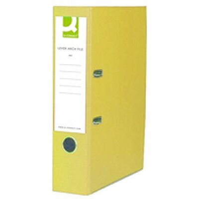 Q-Connect Lever Arch File Paperbacked A4 Yellow (10 Pack) Q-Connect Lever Arch File Paperbacked A4 Yellow (10 Pack)