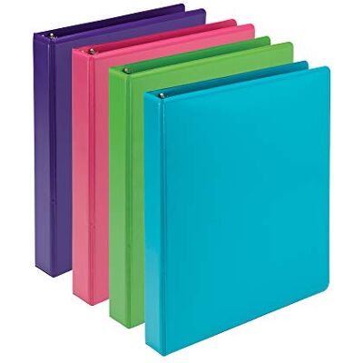 Samsill Plant Based Durable 1 Inch 3 Ring Binders, Made in The USA, Fashion Clear View Binders, Up to 25% Plant Based Plastic, Assorted 4 Pack (MP48639) Samsill Plant Based Durable 1 Inch 3 Ring Binders, Made in The USA, Fashion Clear View Binders, Up to 25% Plant Based Plastic, Assorted 4 Pack (MP48639)