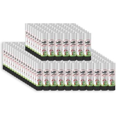 Pritt Glue Stick, Safe & Child-Friendly Craft Glue for Arts & Crafts Activities, Strong-Hold adhesive for School & Office Supplies, 100x22g Stick, white Pritt Glue Stick, Safe & Child-Friendly Craft Glue for Arts & Crafts Activities, Strong-Hold adhesive for School & Office Supplies, 100x22g Stick, white