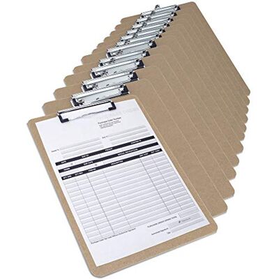 Rapesco 1601 Business Pack: 12 Standard Hardboard Clipboards, A4, Brown Rapesco 1601 Business Pack: 12 Standard Hardboard Clipboards, A4, Brown