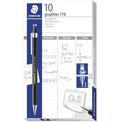 STAEDTLER 778 05-9 Graphite 778 Mechanical Pencil 0.5mm (Pack of 10) STAEDTLER 778 05-9 Graphite 778 Mechanical Pencil 0.5mm (Pack of 10)
