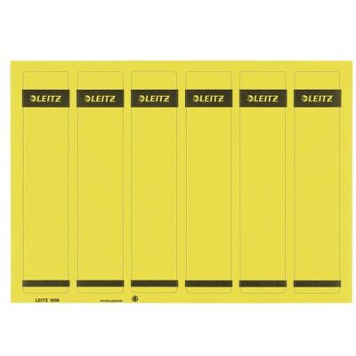 Leitz Spine Labels Self Adhesive Folder 150 Pieces. Suitable for Printers 15 PC-beschriftbare Rückenschilder Papier, Kurz/Schmal, 150 Stück, Gelb Yellow Leitz Spine Labels Self Adhesive Folder 150 Pieces. Suitable for Printers 15 PC-beschriftbare Rückenschilder Papier, Kurz/Schmal, 150 Stück, Gelb Yellow