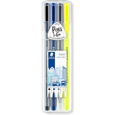 STAEDTLER 34 SB4 Triplus Mobile Office Stationery Set Assorted Writing Instruments (Pack of 4) STAEDTLER 34 SB4 Triplus Mobile Office Stationery Set Assorted Writing Instruments (Pack of 4)