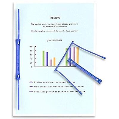 SECO E-Clip Plastic Filing Clip Blue (Pack of 100) SECO E-Clip Plastic Filing Clip Blue (Pack of 100)