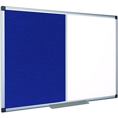 Bi-Office Combination Board Maya, Blue Felt/Melamine, Aluminium Frame, 180 x 120 cm Bi-Office Combination Board Maya, Blue Felt/Melamine, Aluminium Frame, 180 x 120 cm