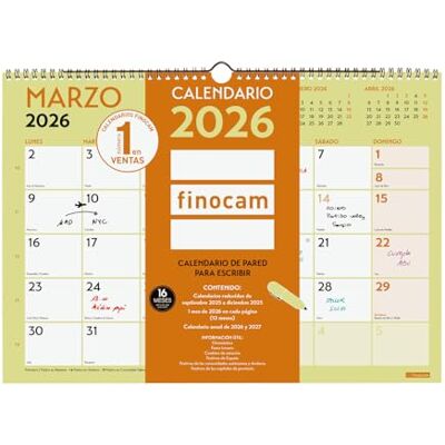 Finocam Wall Calendar 2026 Month View January December 2026 + Sep.- Dec. 2025 (4 months) reduced Calendar 2026 Monthly Planner Grafik English Finocam Wall Calendar 2026 Month View January December 2026 + Sep.- Dec. 2025 (4 months) reduced Calendar 2026 Monthly Planner Grafik English