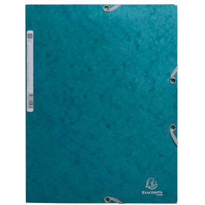 Exacompta Ref 55272E Box of 25 Skandi Elastic folders 3 Flap Pockets in Glossy Card 400 g/m2 Size 24 x 32 cm for A4 documents Colour Pacific Blue Exacompta Ref 55272E Box of 25 Skandi Elastic folders 3 Flap Pockets in Glossy Card 400 g/m2 Size 24 x 32 cm for A4 documents Colour Pacific Blue