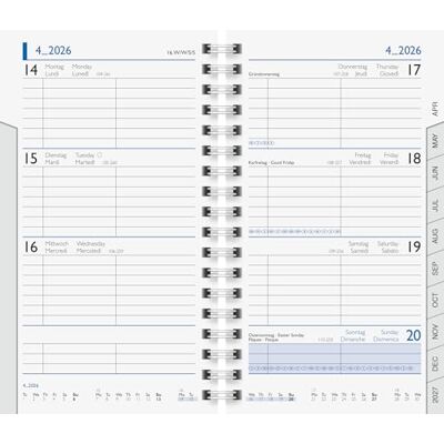 BRUNNEN Weekly Replacement Calendar Model 756 2026 87 x 153 mm, Cardboard, White BRUNNEN Weekly Replacement Calendar Model 756 2026 87 x 153 mm, Cardboard, White
