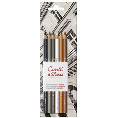 Conté à Paris Sketching Pencil Assorted Colours (Pack of 6) Conté à Paris Sketching Pencil Assorted Colours (Pack of 6)