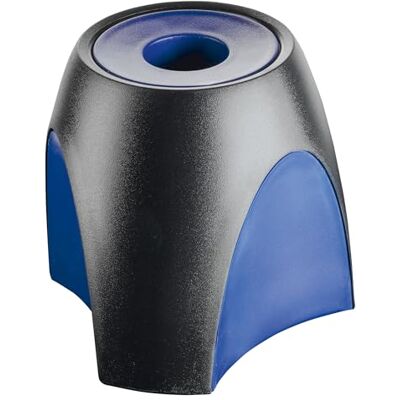 HAN 1x Paperclip Dispenser DELTA black-blue Rubber feet non-slip Made in Germany, 99x99x94 mm, rubber feet, ring magnet, staple dispenser, staples, desk, magnetic, staple holder HAN 1x Paperclip Dispenser DELTA black-blue Rubber feet non-slip Made in Germany, 99x99x94 mm, rubber feet, ring magnet, staple dispenser, staples, desk, magnetic, staple holder