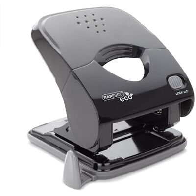Rapesco 1525 ECO X5-40ps Less Effort 2 Hole Punch, 40 Sheet Capacity Rapesco 1525 ECO X5-40ps Less Effort 2 Hole Punch, 40 Sheet Capacity