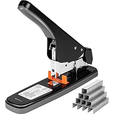 Amazon Basics Effortless Heavy-Duty Stapler, 130 Sheets, Black Amazon Basics Effortless Heavy-Duty Stapler, 130 Sheets, Black