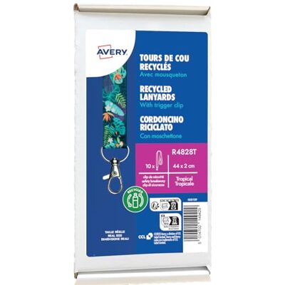 Avery R4828T-1 Recycled Tropical Pet Cord 44cm x 2cm Width Avery R4828T-1 Recycled Tropical Pet Cord 44cm x 2cm Width