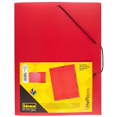 Idena ® DIN Box File with Elastic Strap a4 red Idena ® DIN Box File with Elastic Strap a4 red